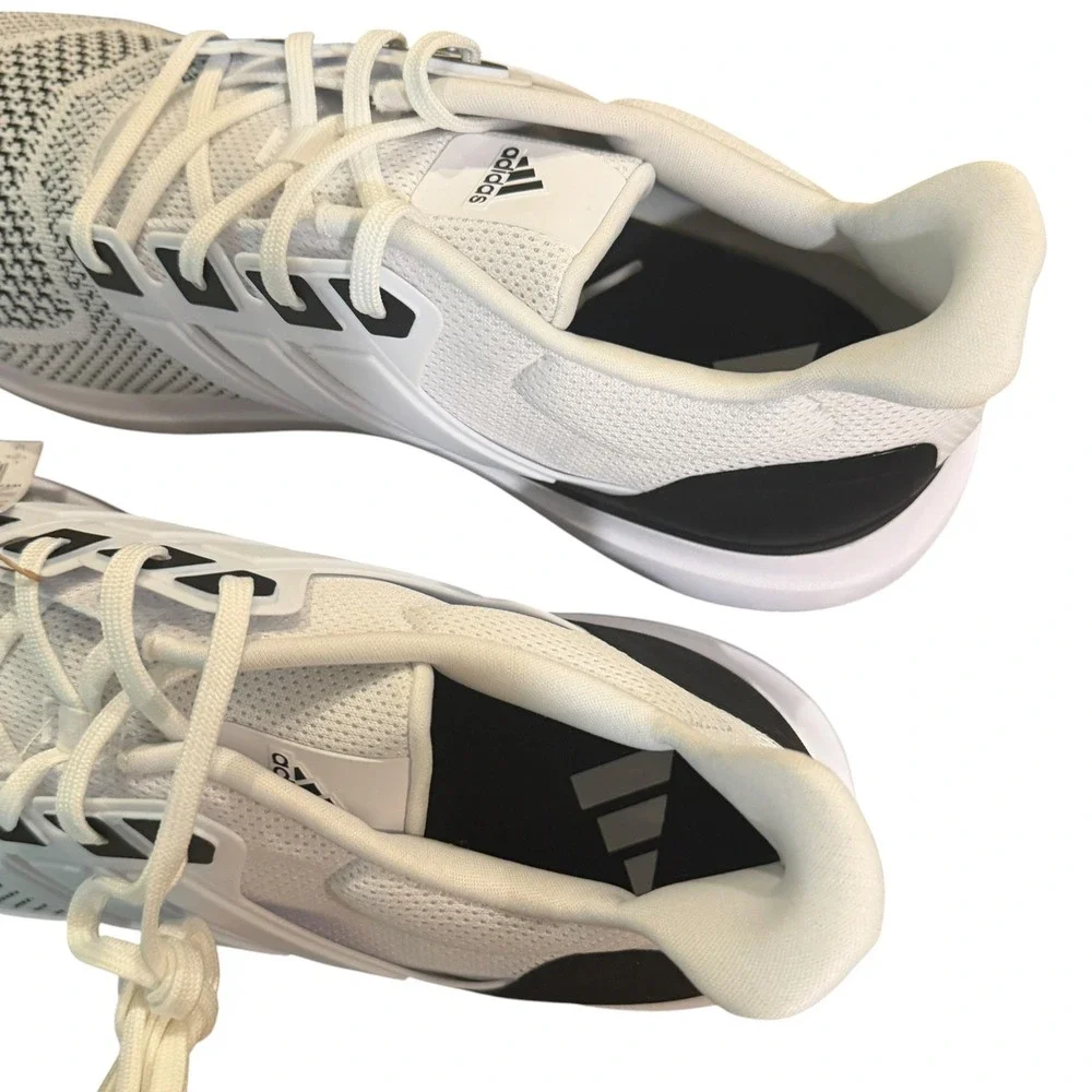 adidas UBOUNCE DNA Running Shoes Men Size 14 White Black New IH7549